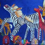 Alebrijes oleo sobre tela 26x34''