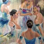 Bailarinas oil on canvas 36x24'' $ 1,400