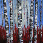 Bosque encendido oil on canvas 40''x30''