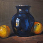 Jarron azul oil on canvas 8''x10''