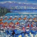 Marina en Vancouver oil on canvas 60'' 40''