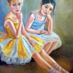 Young ballerinas  oil on canvas 30x24''