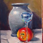 manzana  ycopa oil on canvas 6x8''