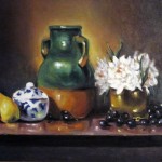 stilllife and pots oil on canvas 18x24''